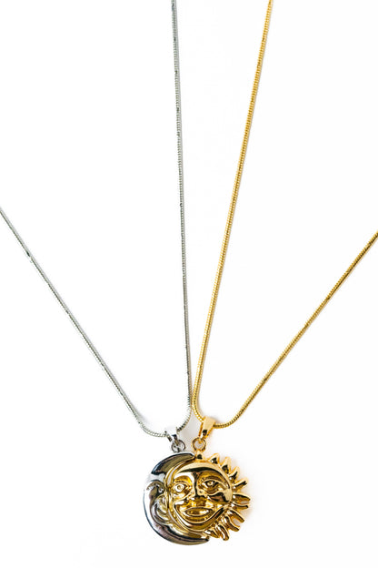 Good Night Necklace Set - Gold And Silver