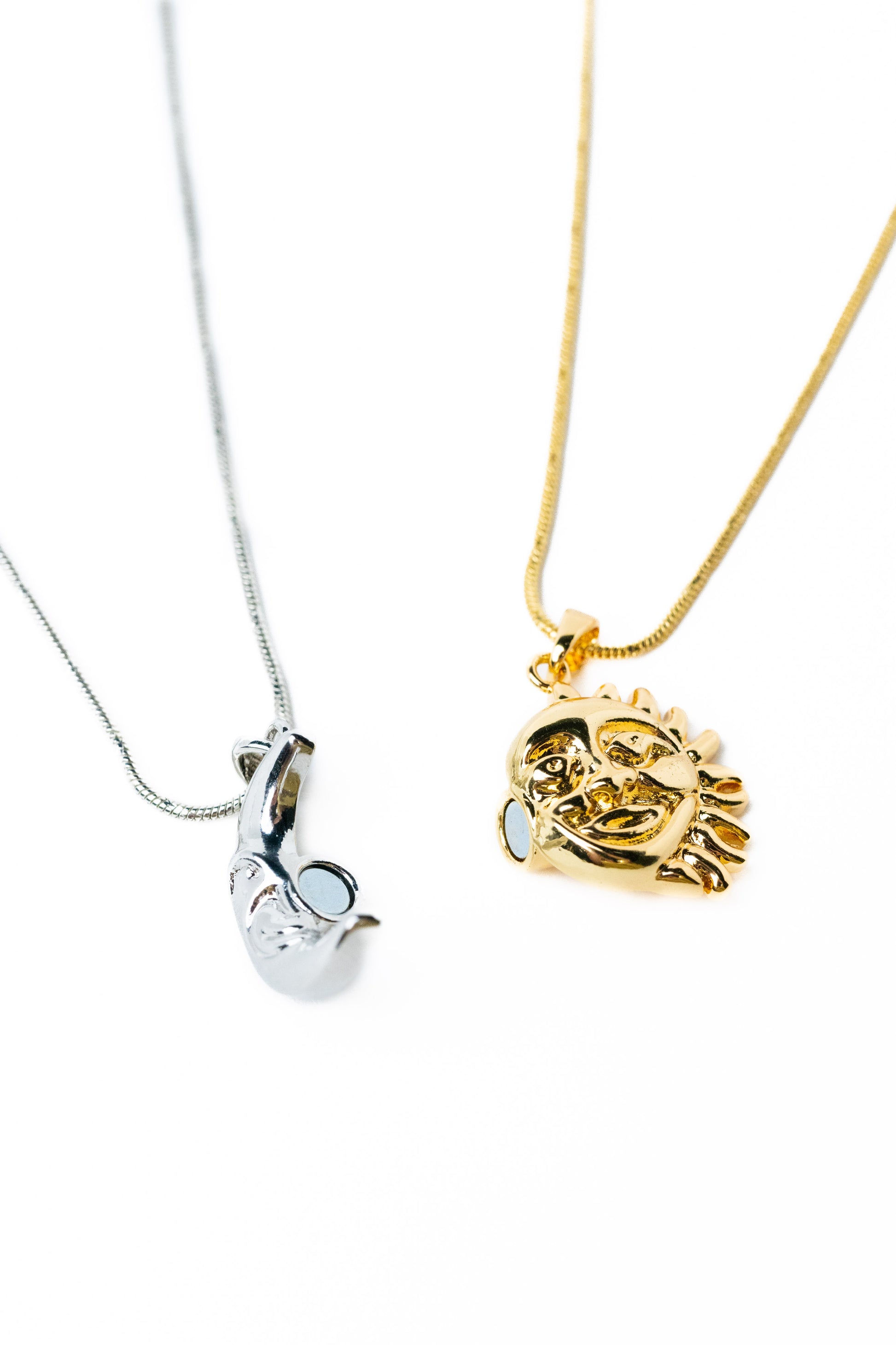 Good Night Necklace Set - Gold And Silver