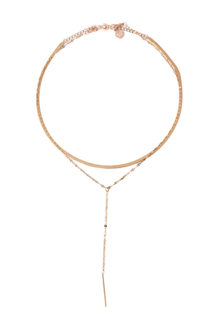 Velvet Rose Necklace - Rose Gold