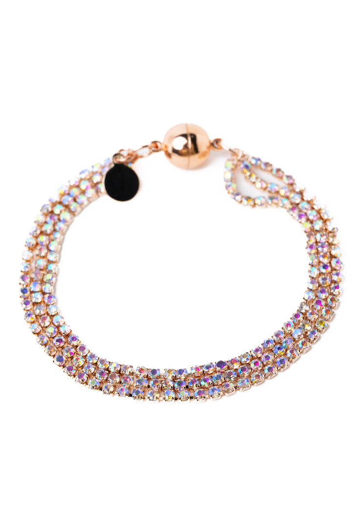 Stitches Bracelet - Light Rose Gold AB