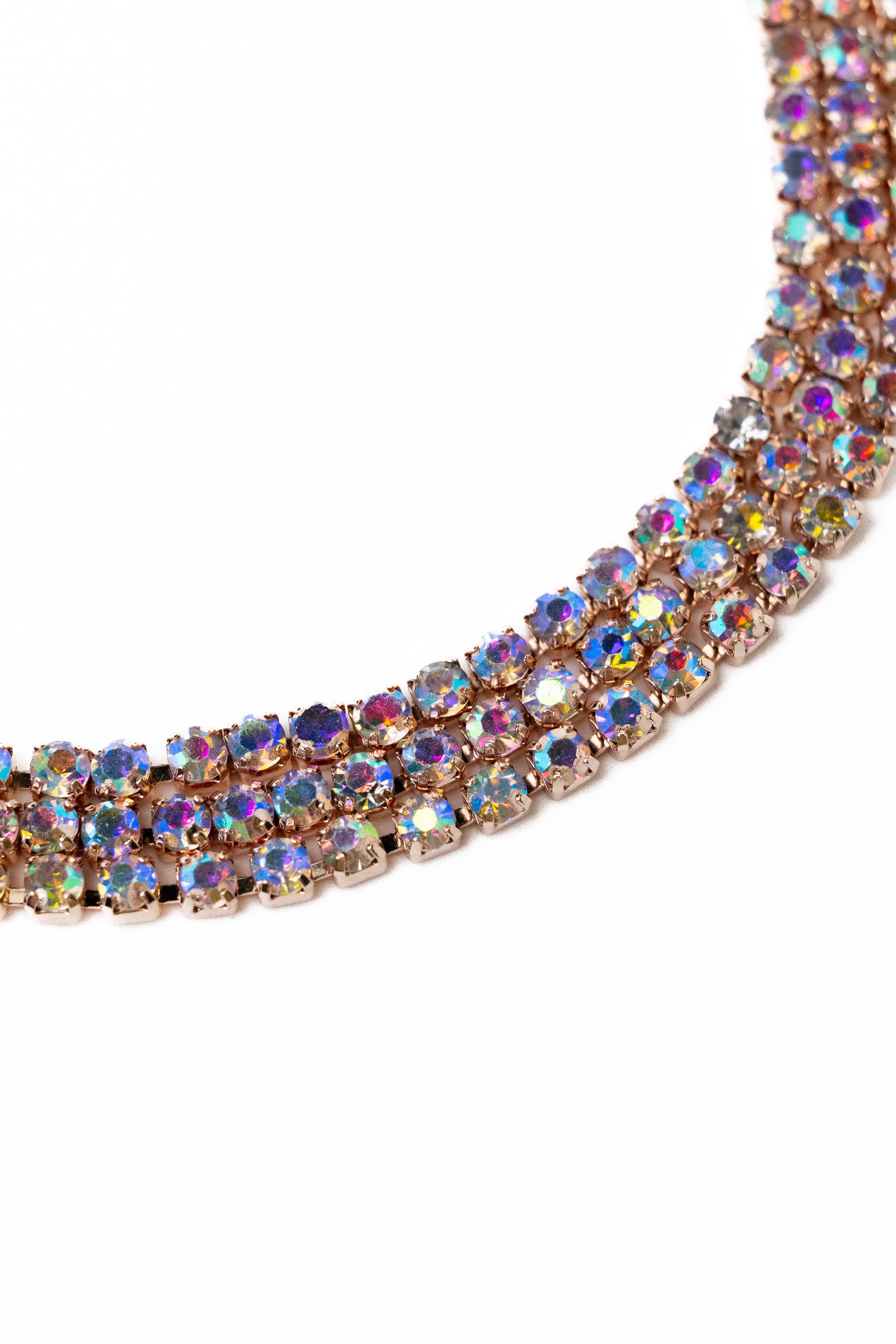 Stitches Bracelet - Light Rose Gold AB