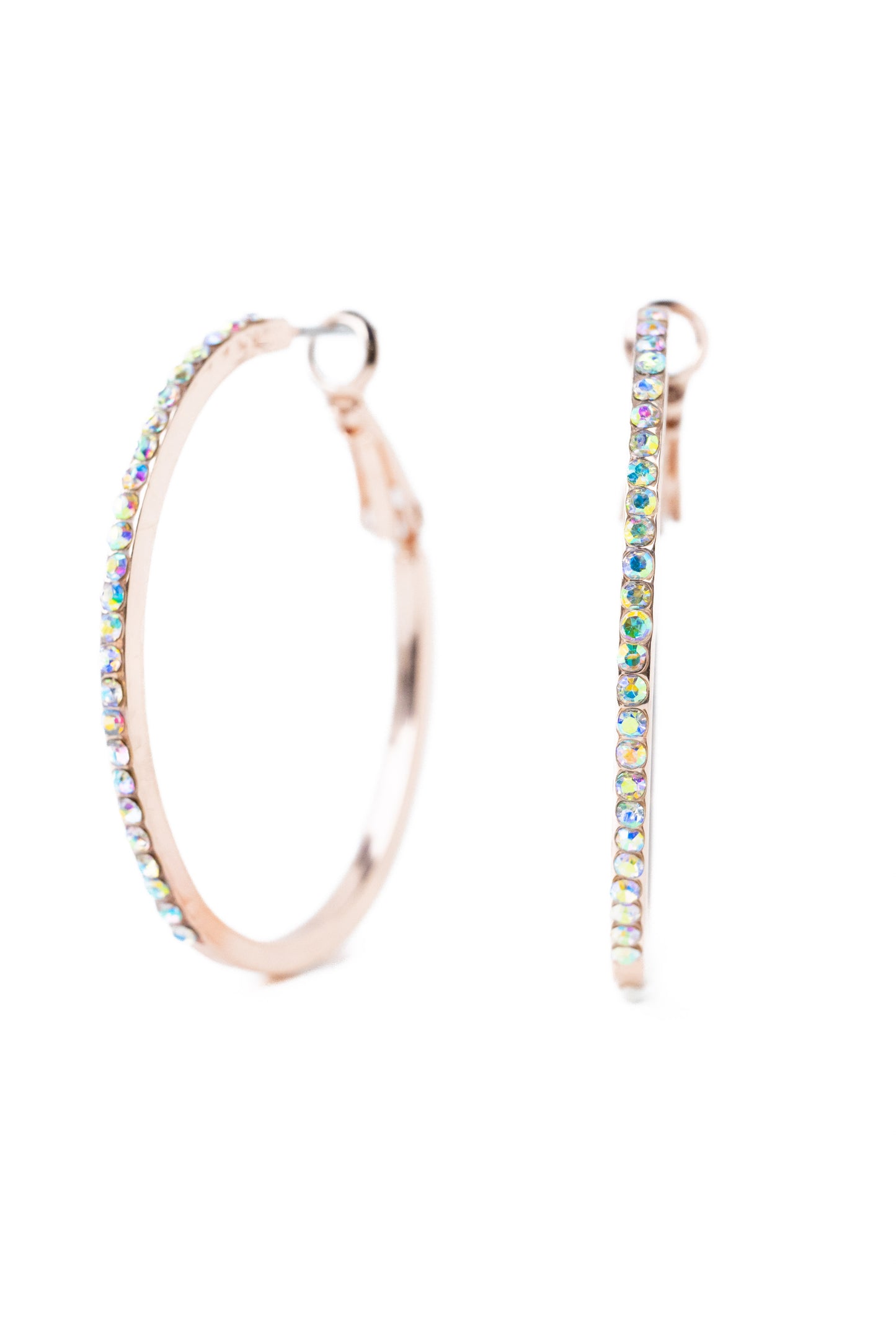 Margot Earrings Small - Light Rose Gold AB