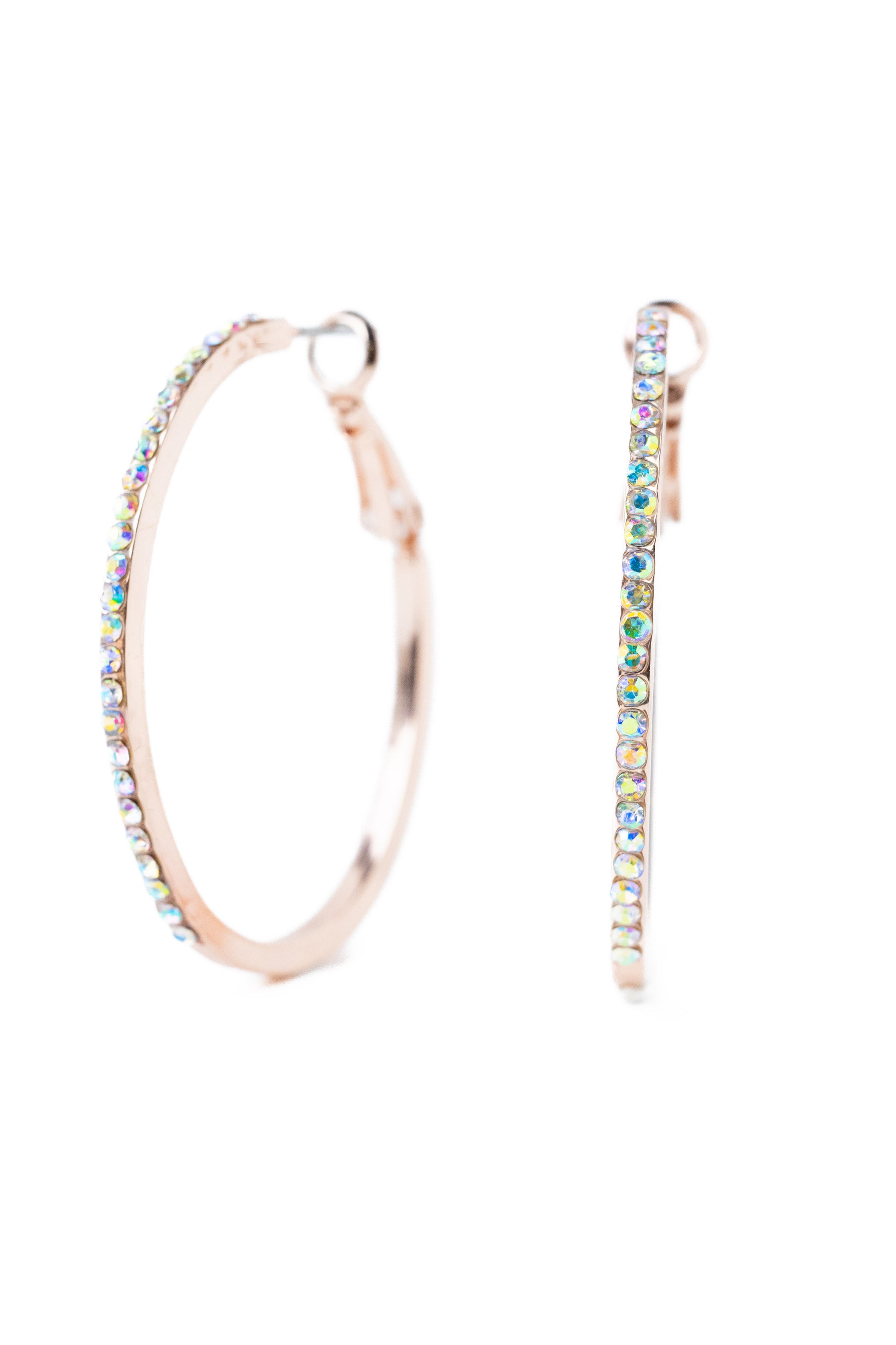 Margot Earrings Small - Light Rose Gold AB