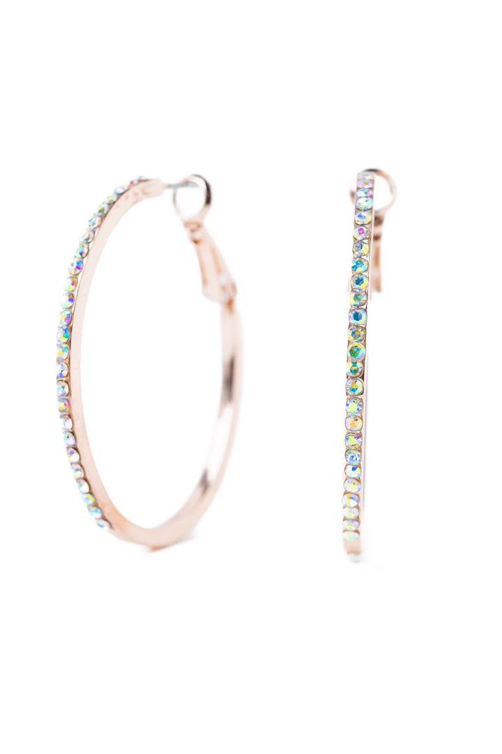 Margot Earrings Small - Light Rose Gold AB