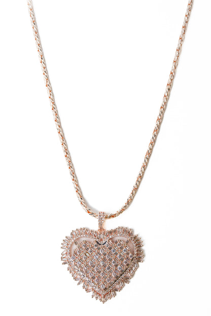 In My Heart Necklace - Metallic Coconut