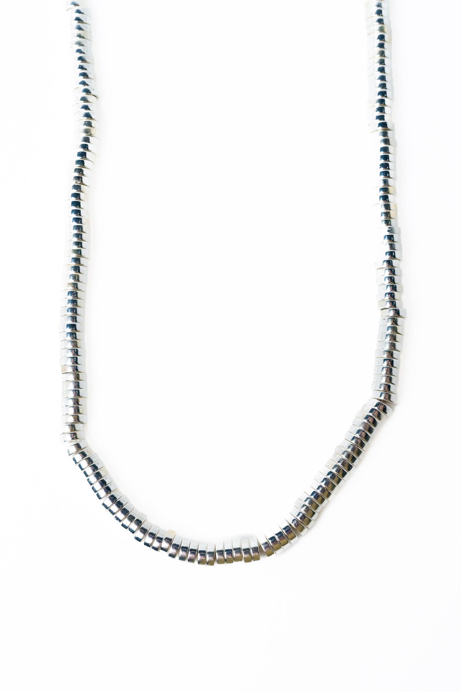 Elowen Necklace - Liquid Metallic Pearl White