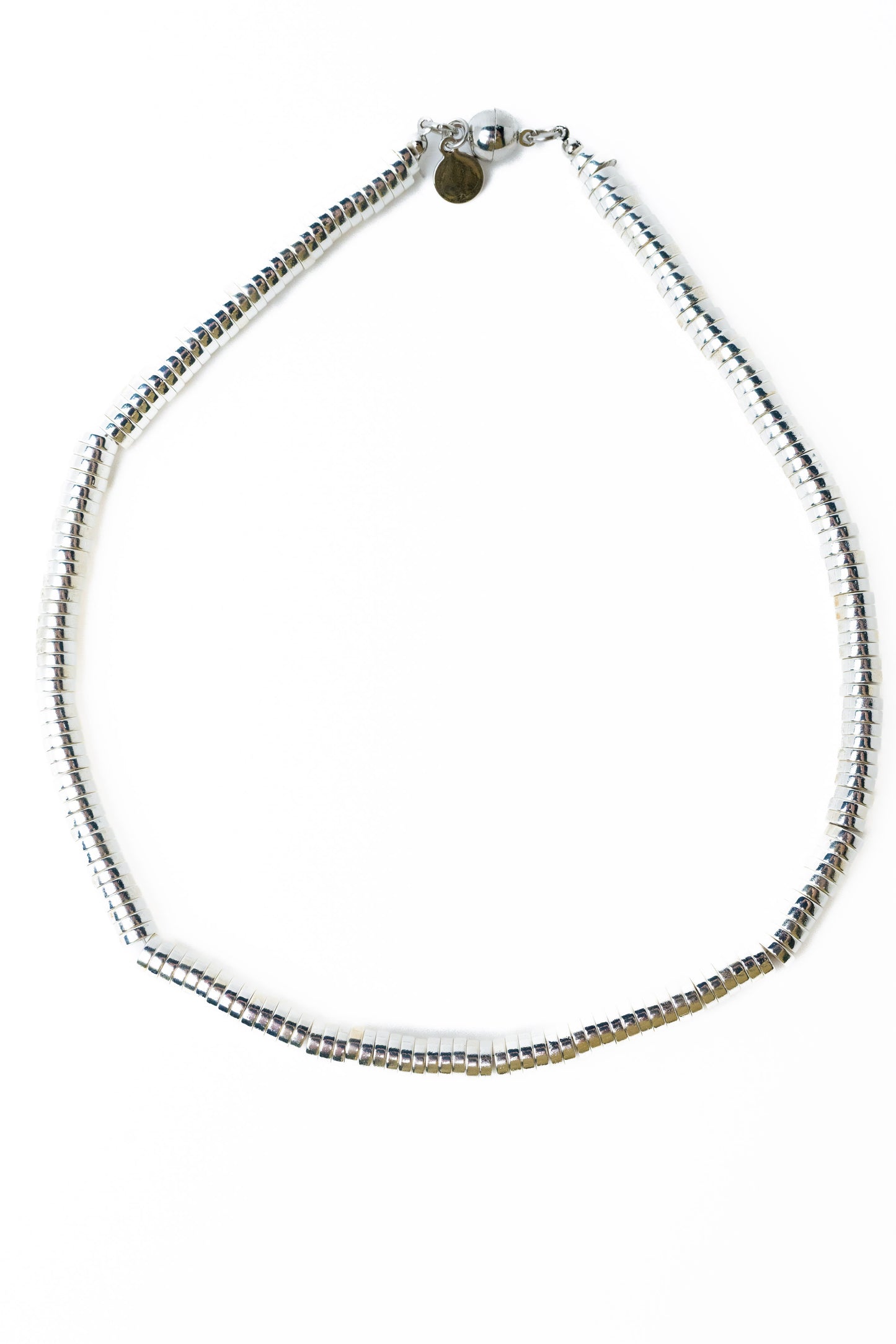 Elowen Necklace - Liquid Metallic Pearl White