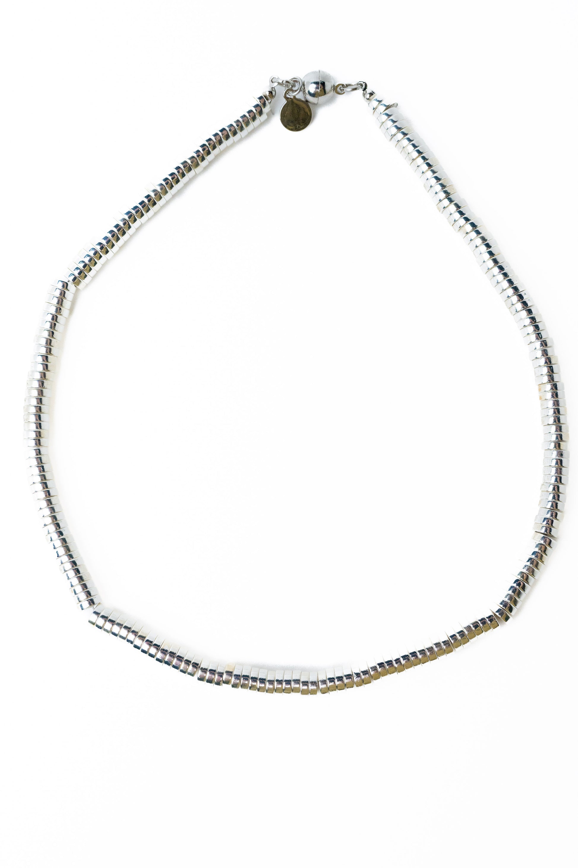 Elowen Necklace - Liquid Metallic Pearl White