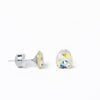 Lumi Earrings Square - Silver Buttercream