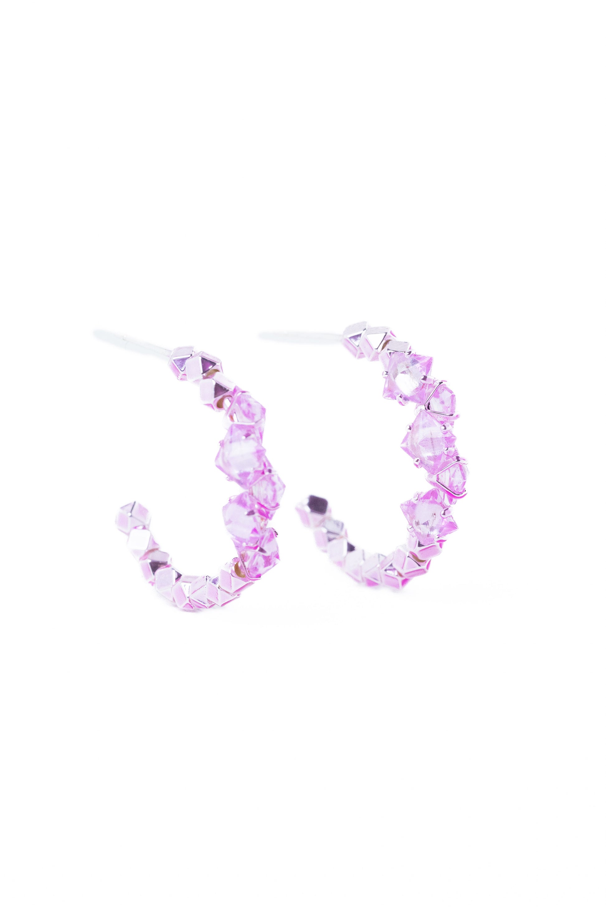 It Girl Earrings - Metallic Tickle Me Pink