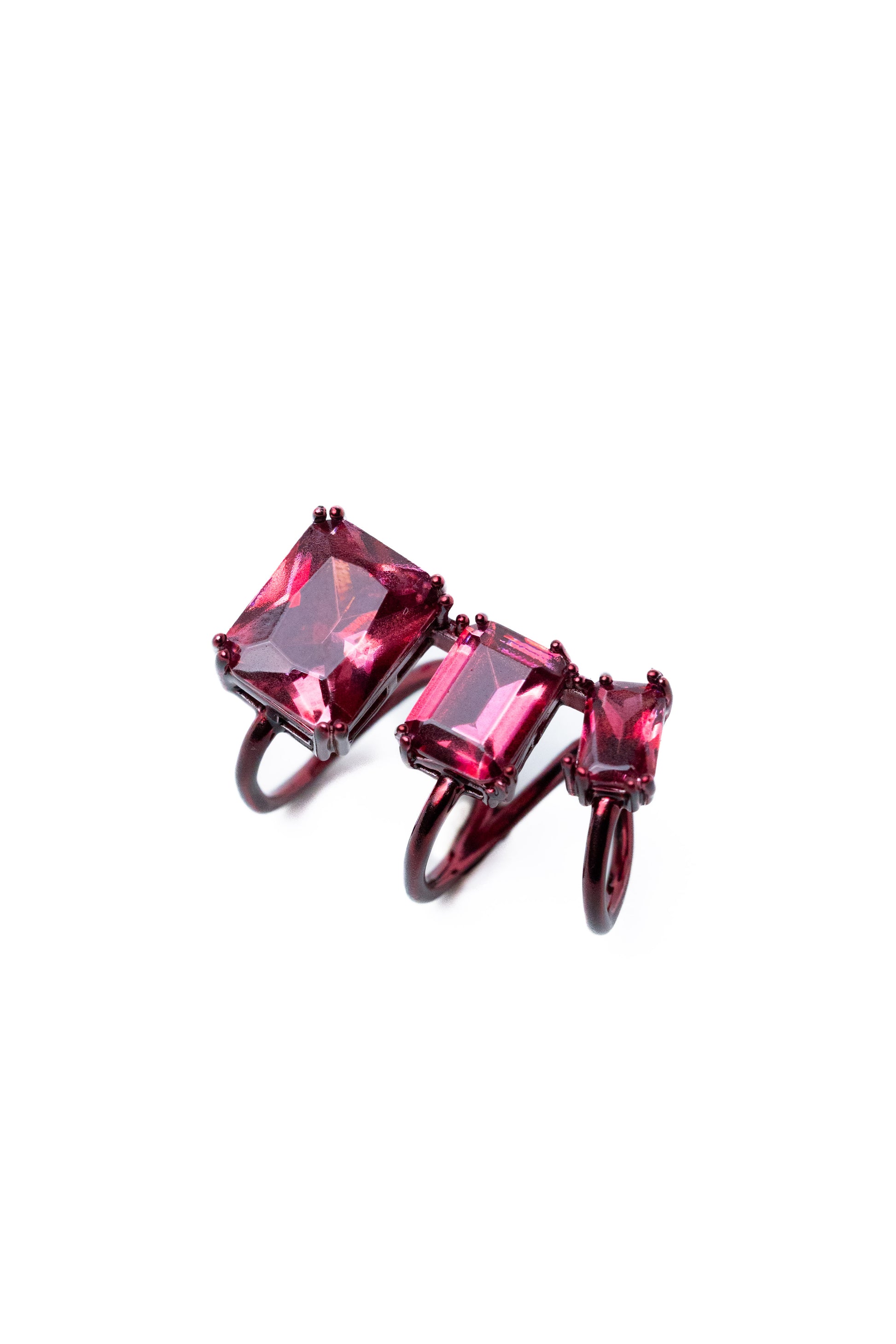 Kyra Ear Cuff - Metallic Burgundy