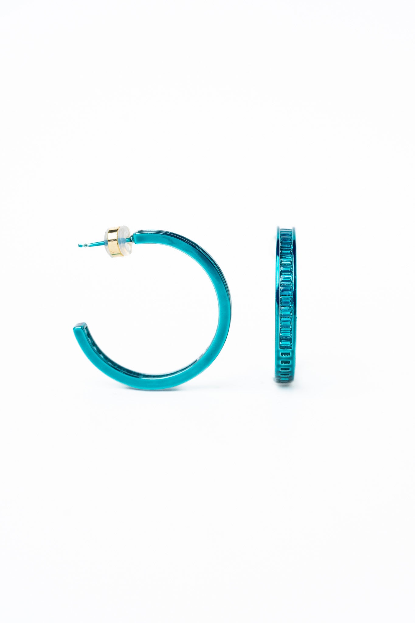 Ellen Earrings - Liquid Metallic Teal