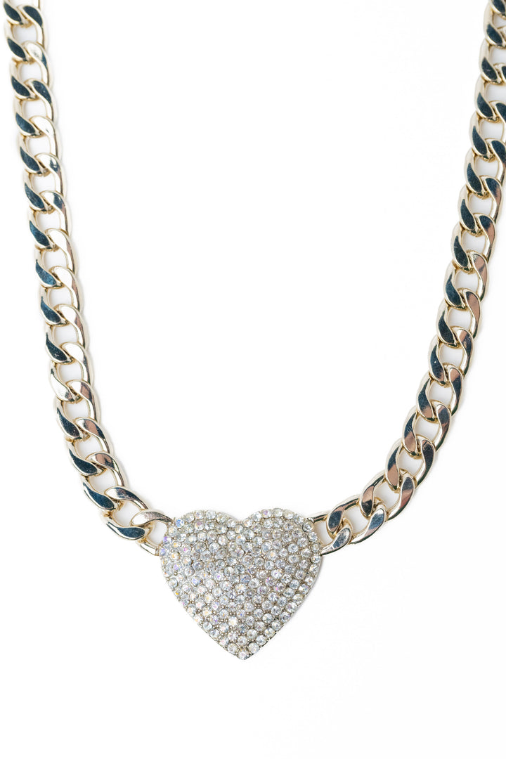 Tropical Love Necklace - Metallic Linen
