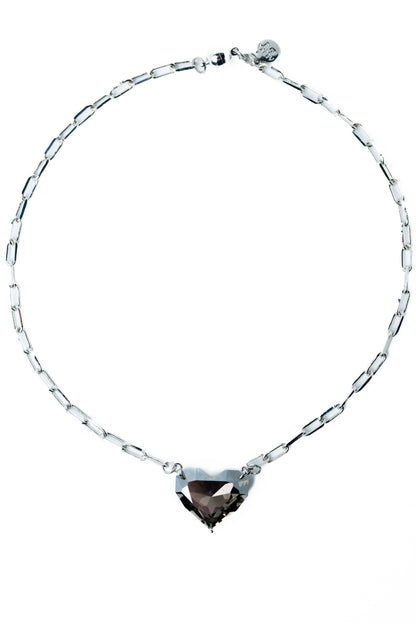 Spring Love Necklace - Silver Smokey