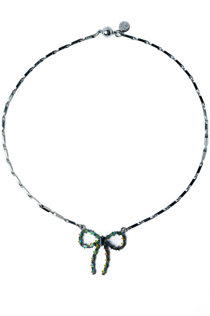 Camille Necklace - Gunmetal Volcano