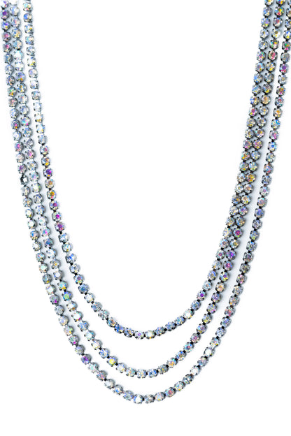 Stitches Necklace - Gunmetal AB