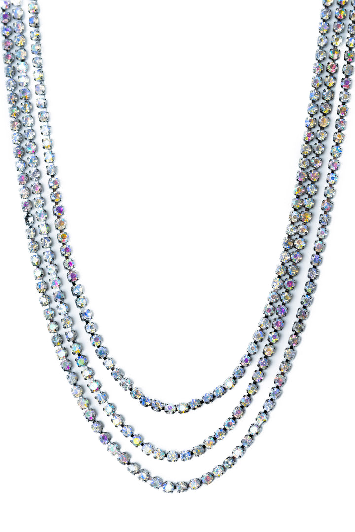 Stitches Necklace - Gunmetal AB