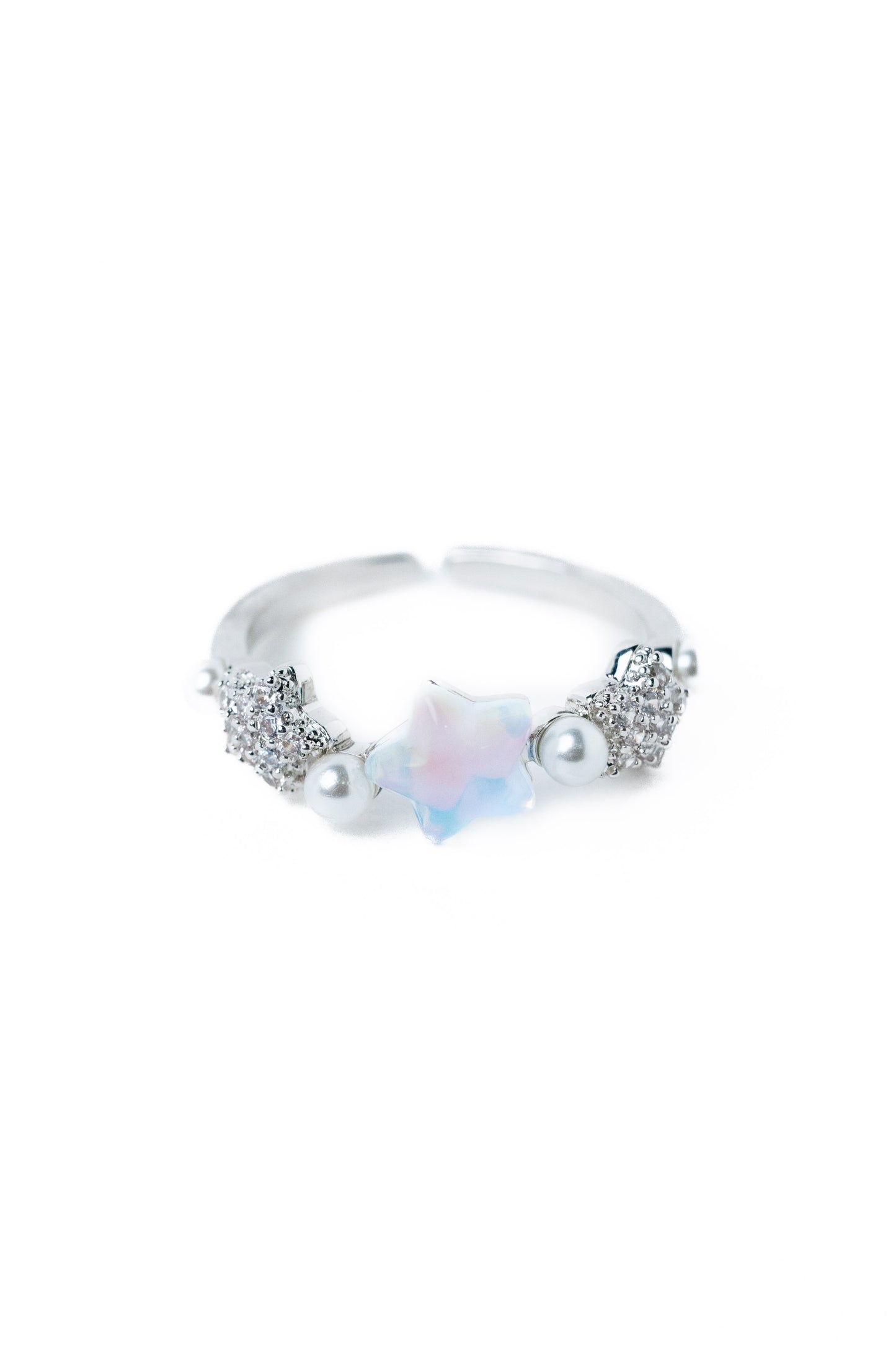 Star Wish Ring - Silver Opal