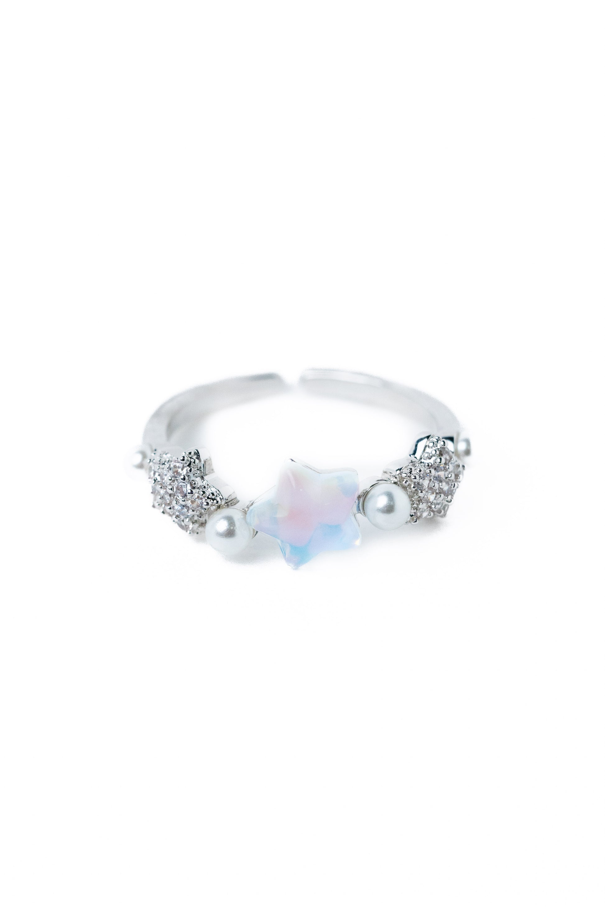 Star Wish Ring - Silver Opal