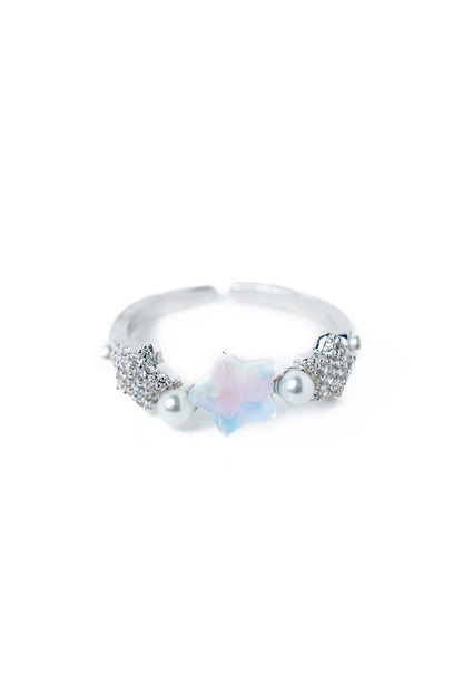 Star Wish Ring - Silver Opal