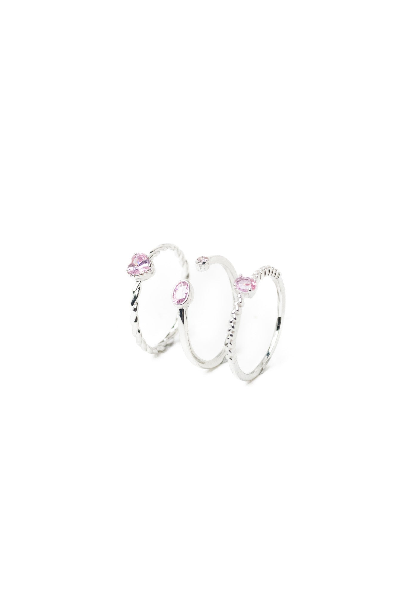 Love Geometry Ring - Silver Petal