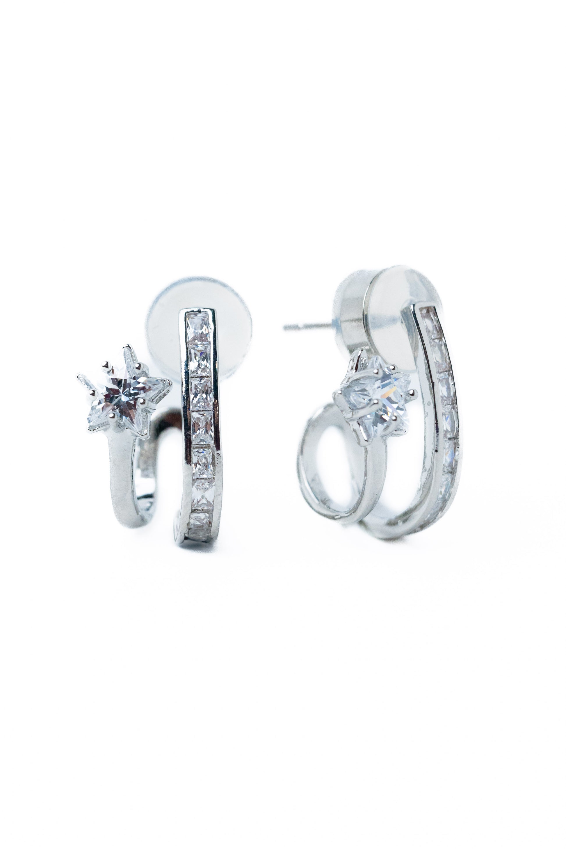 Starlight Sparkle Earrings - Silver