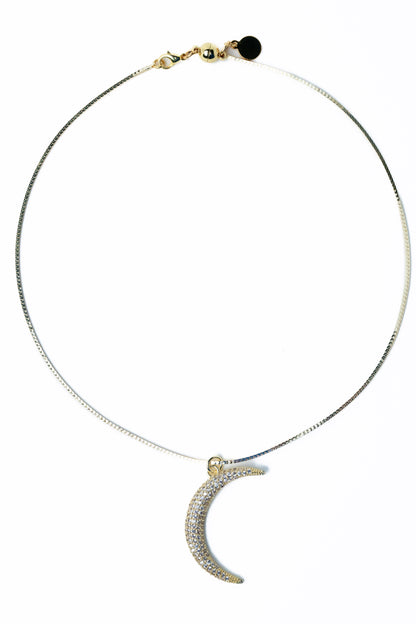 La Lune Necklace - Metallic Moonlight