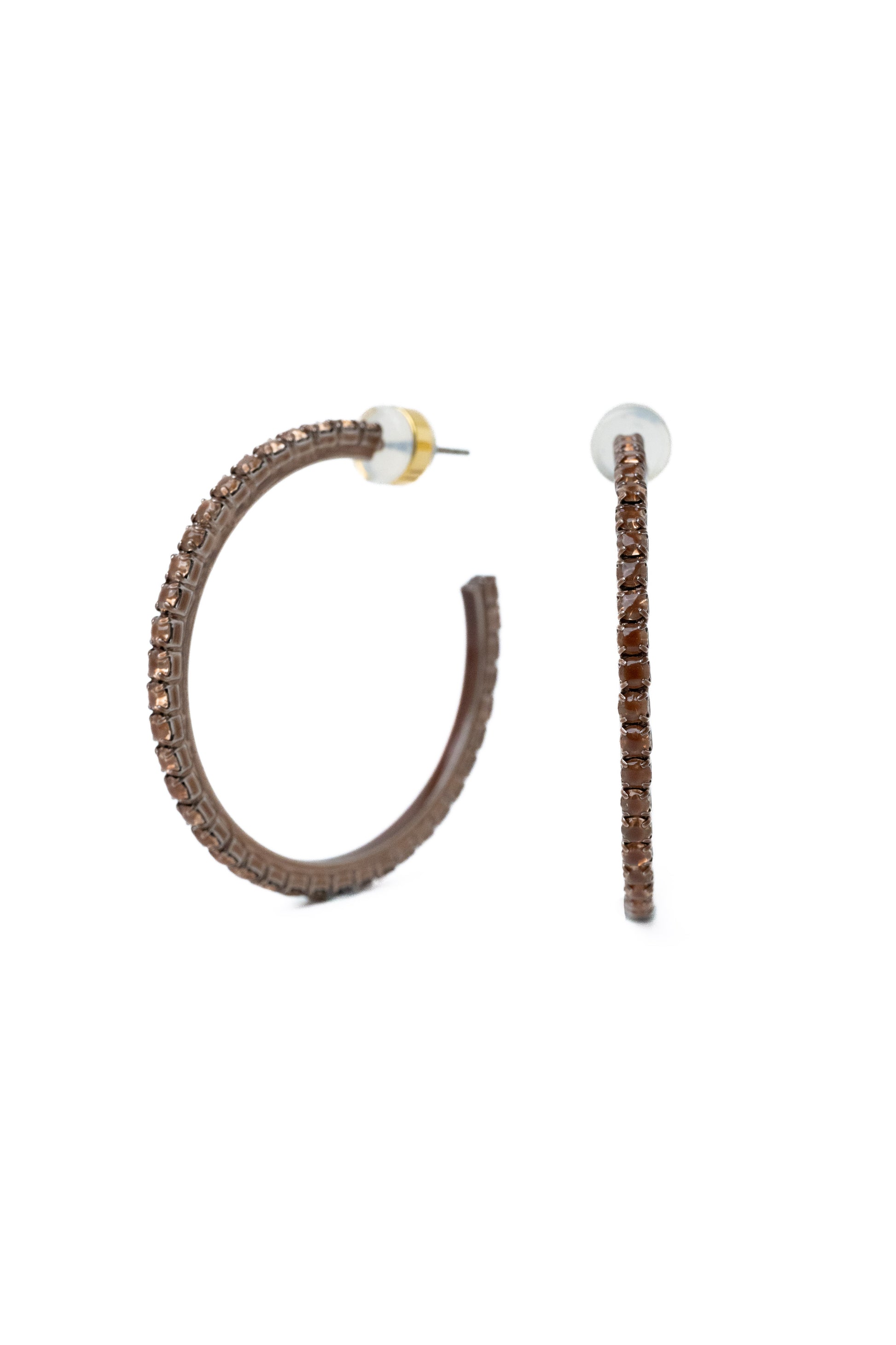 Ava Earrings Small - Metallic Latte Mist