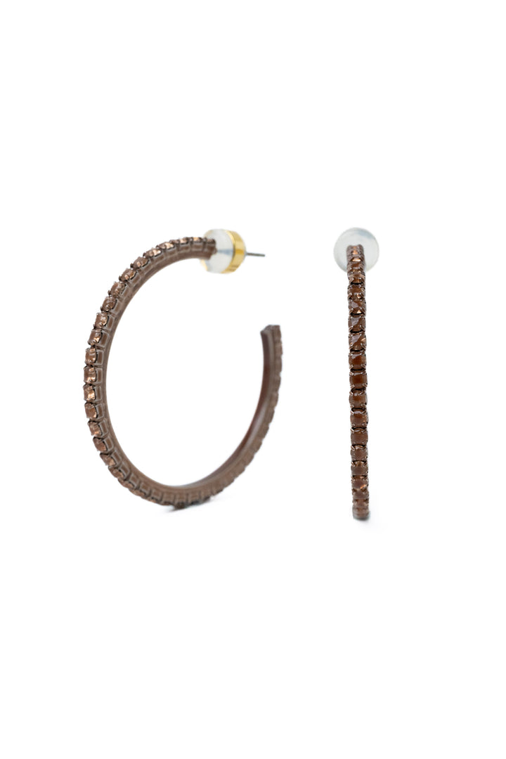 Ava Earrings Small - Metallic Latte Mist