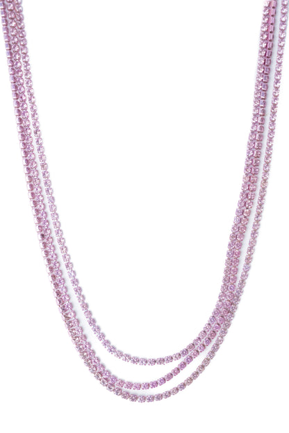 Stitches Necklace - Metallic Cashmere Rose