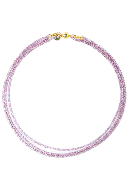 Stitches Necklace - Metallic Cashmere Rose