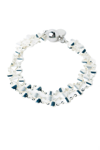 Bella Bracelet - Metallic Pearl White