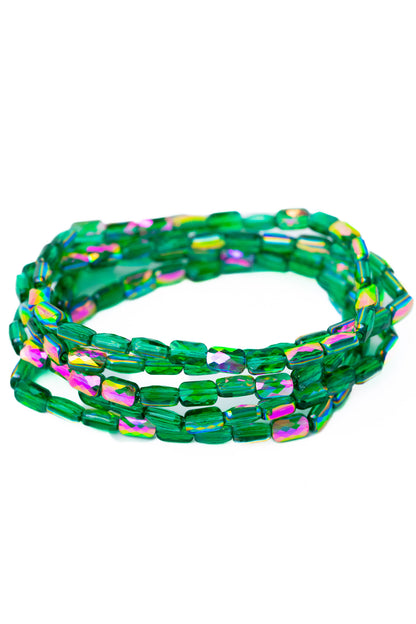 One More Try Bracelet - Emerald Bloom