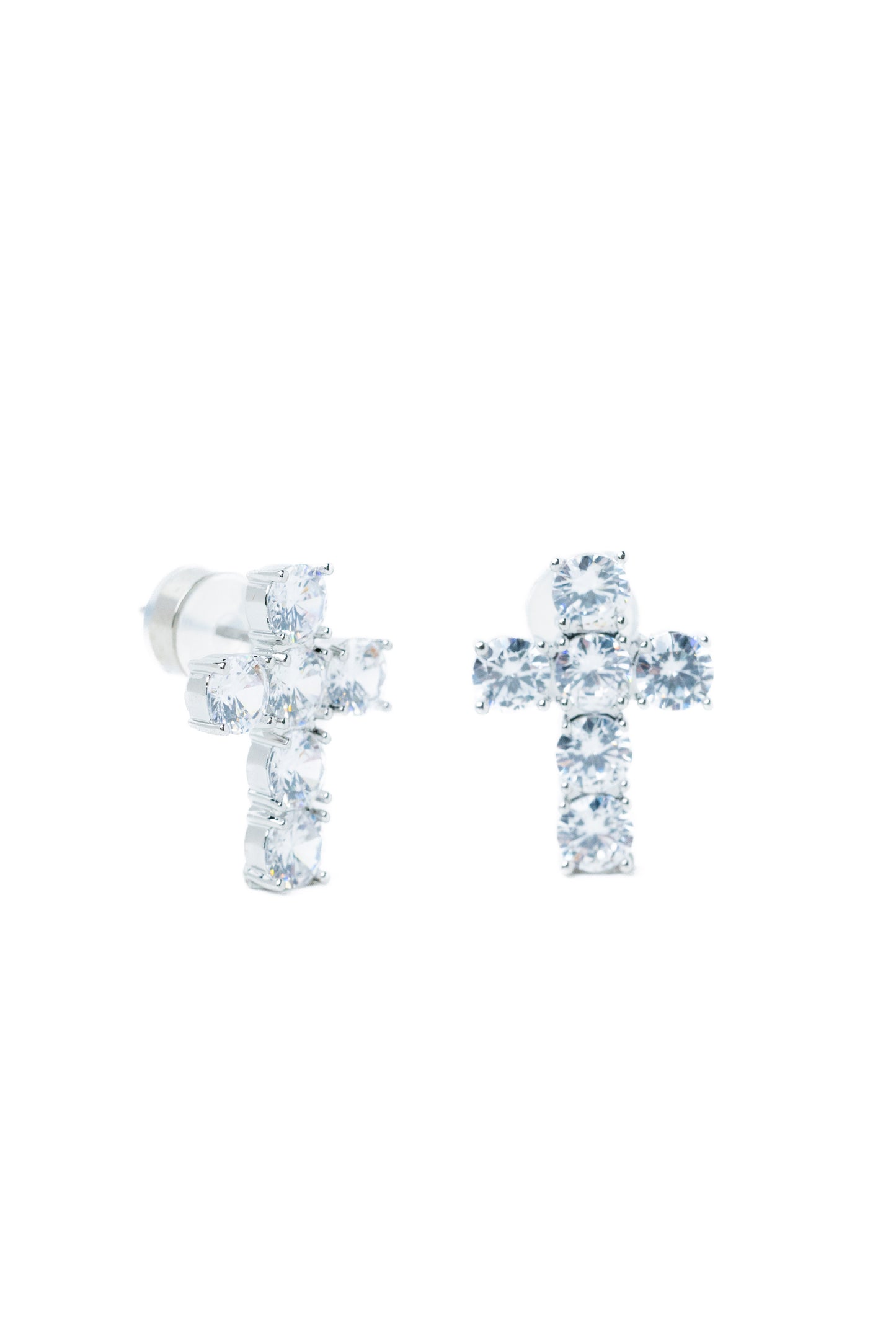 Eternal Cross Earrings - Silver