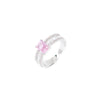 Pink Obsession Ring - Silver Petal