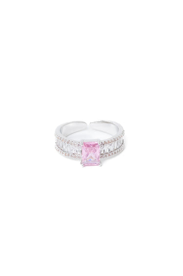 Pink Obsession Ring - Silver Petal