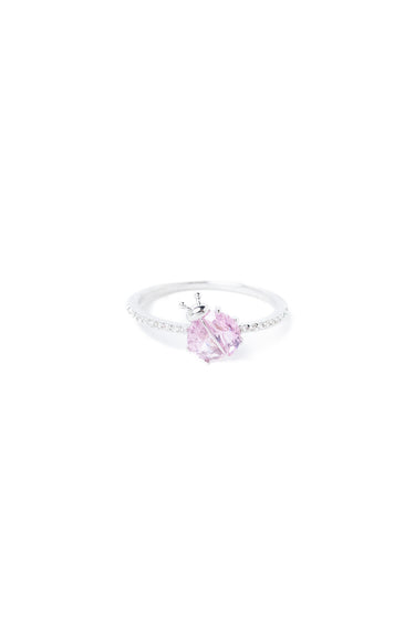 Lucky Bug Ring - Silver Petal