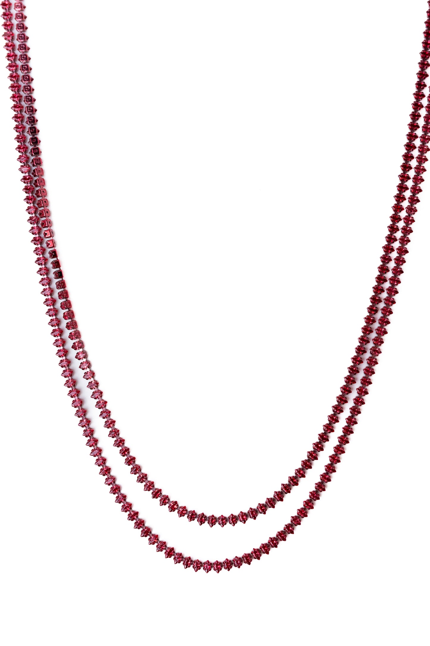Shayla Necklace - Metallic Red Velvet