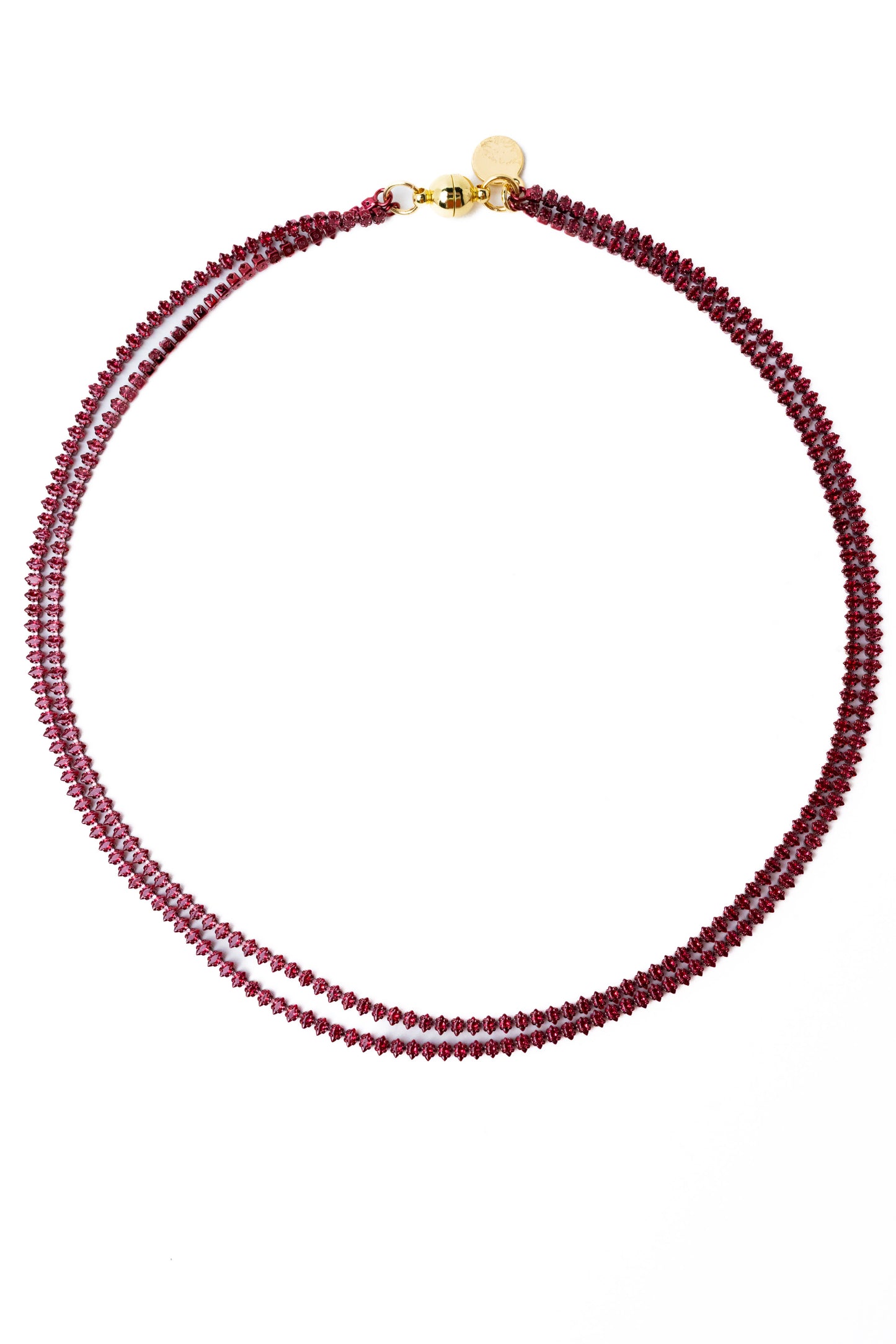 Shayla Necklace - Metallic Red Velvet