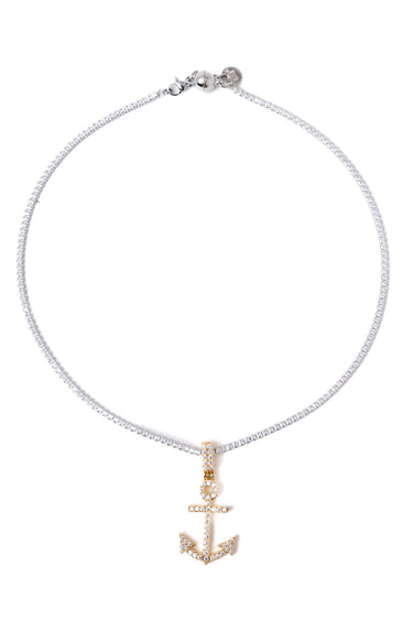 Anchors Aweigh Necklace - Silver Gold