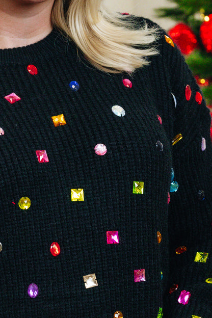Bejeweled Sweater - 2 Colors!