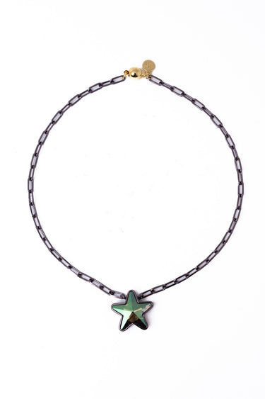 Star Of My Life Necklace - Metallic Boysenberry