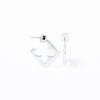 Kata Earrings - Metallic Pearl White