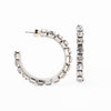 Ava Earrings Large - Metallic Linen
