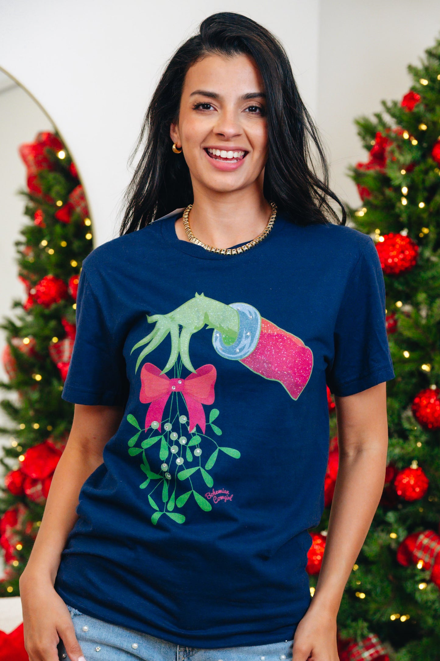 Grinch Hand Graphic Tee