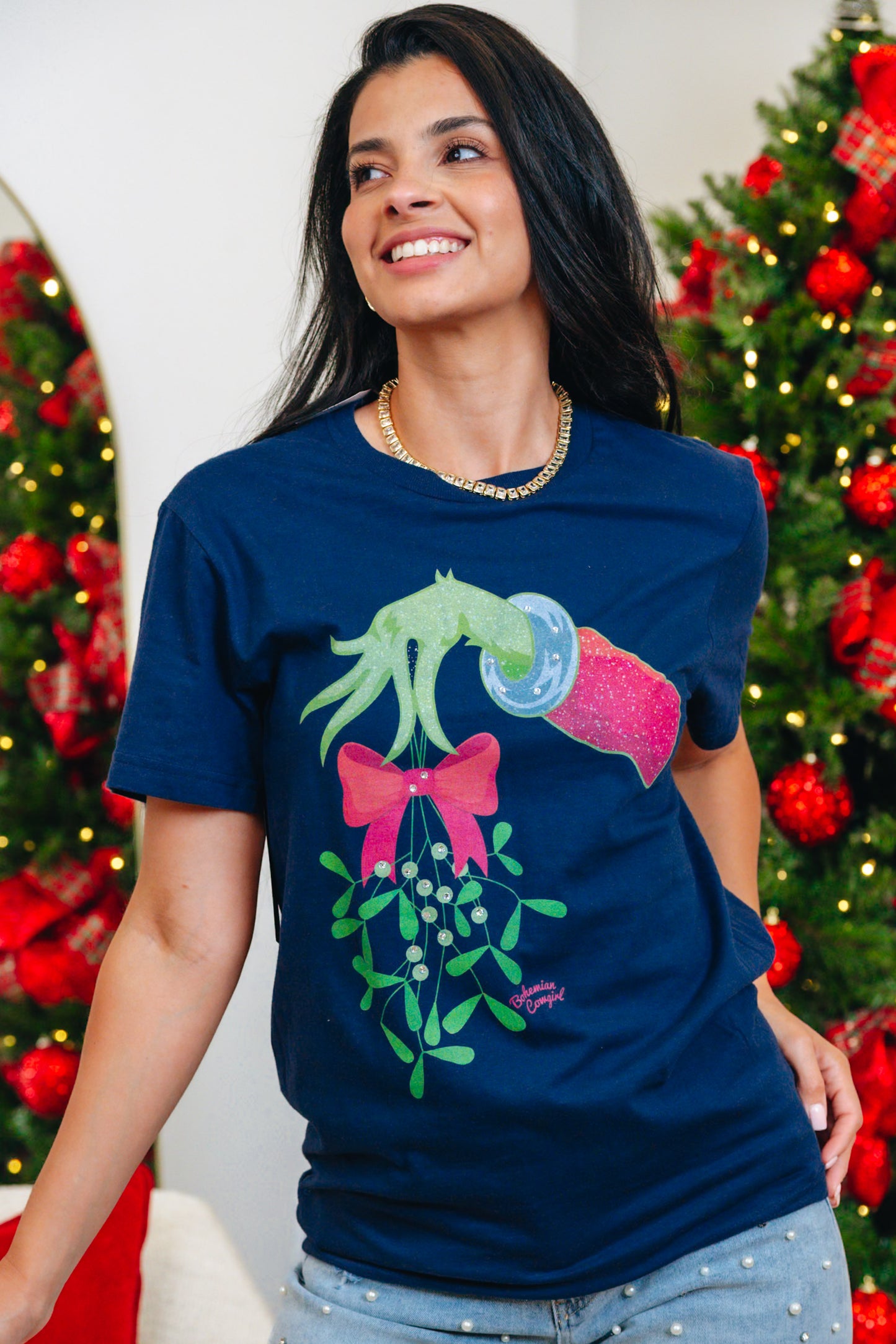Grinch Hand Graphic Tee