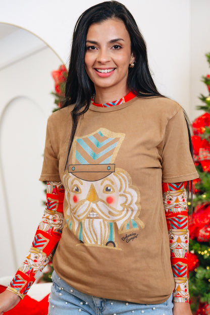 Bob Nutcracker Graphic Tee - Toast