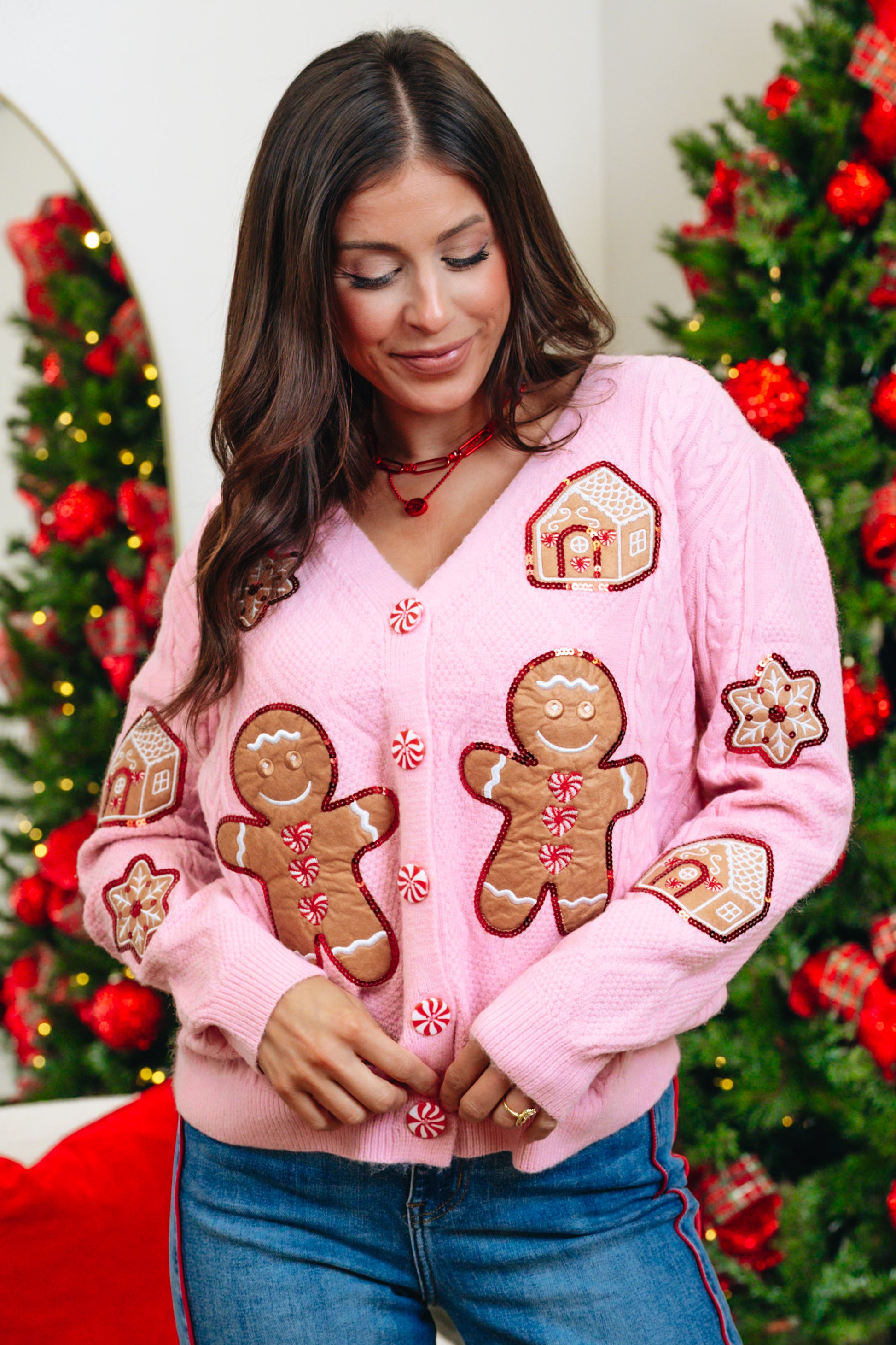 Gingerbread Dream House Cardigan