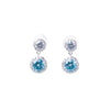 Julie Earrings - Silver Aqua