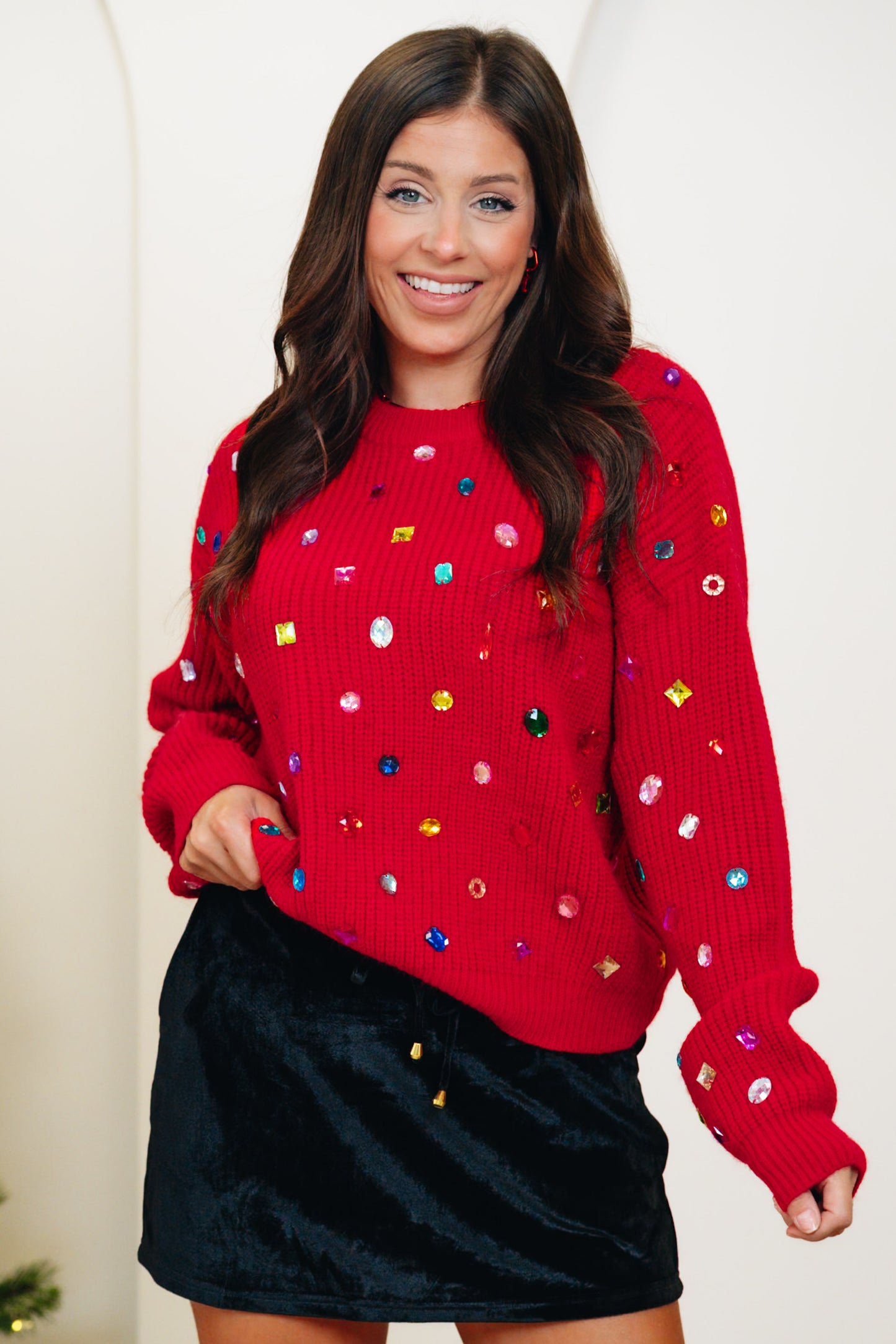 Bejeweled Sweater - 2 Colors!